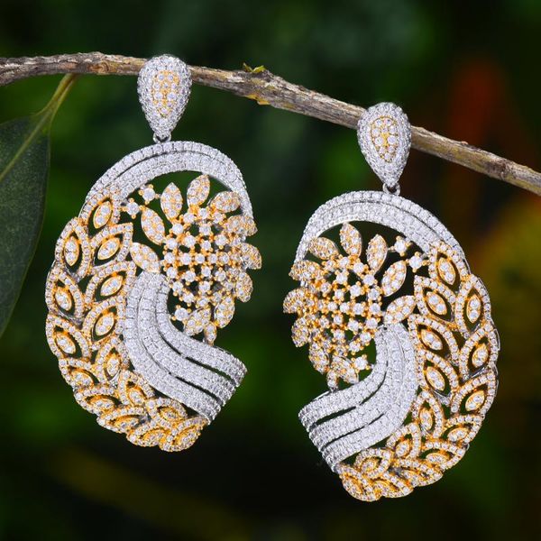 siscathy trendy women bride plant leaves dangle drop earrings cubic zirconia inlaid nigerian african wedding earrings, Silver
siscathy trendy women bride plant leaves dangle drop earrings cubic zirconia inlaid nigerian african wedding earrings, Silver
