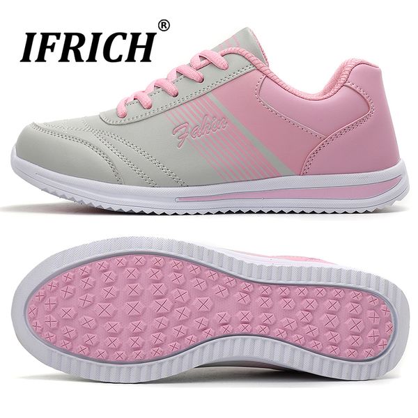 2020 women waterproof golf shoes black pink sport trainers for golf spikeless sneakers anti slip leather walking shoes for girls
2020 women waterproof golf shoes black pink sport trainers for golf spikeless sneakers anti slip leather walking shoes for girls