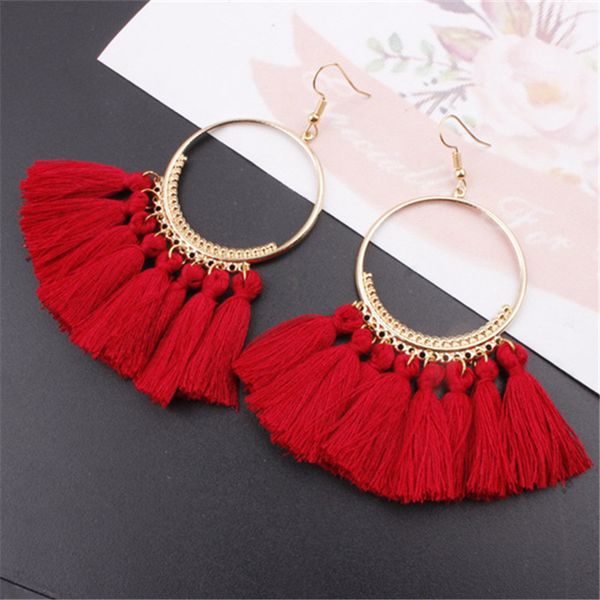 17 colors tassel earrings for women ethnic big drop earrings bohemia fashion jewelry trendy cotton rope fringe long dangle, Silver
17 colors tassel earrings for women ethnic big drop earrings bohemia fashion jewelry trendy cotton rope fringe long dangle, Silver