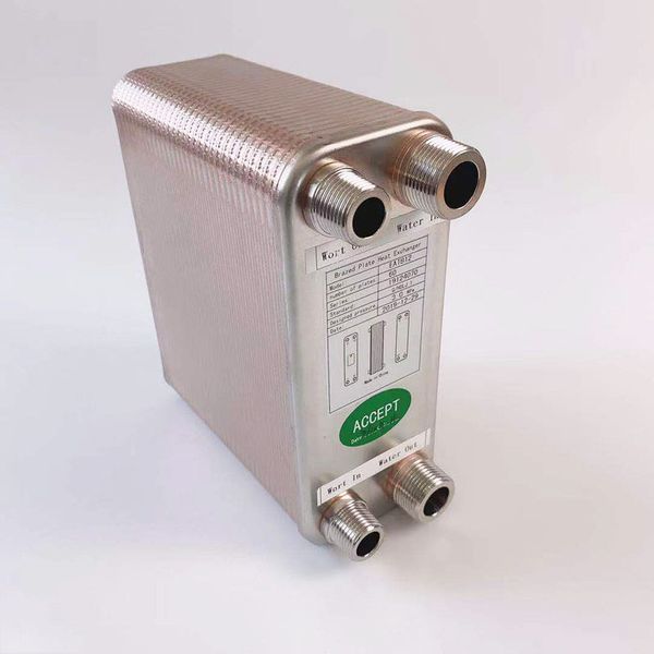 60 plates stainless steel heat exchanger beer wort chiller cooler home brewing brazed plate type water heater
60 plates stainless steel heat exchanger beer wort chiller cooler home brewing brazed plate type water heater