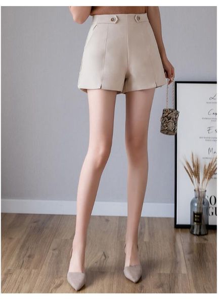 2020 summer new pleated pocket a-line stretch shiying casual shorts women black, White;black
2020 summer new pleated pocket a-line stretch shiying casual shorts women black, White;black