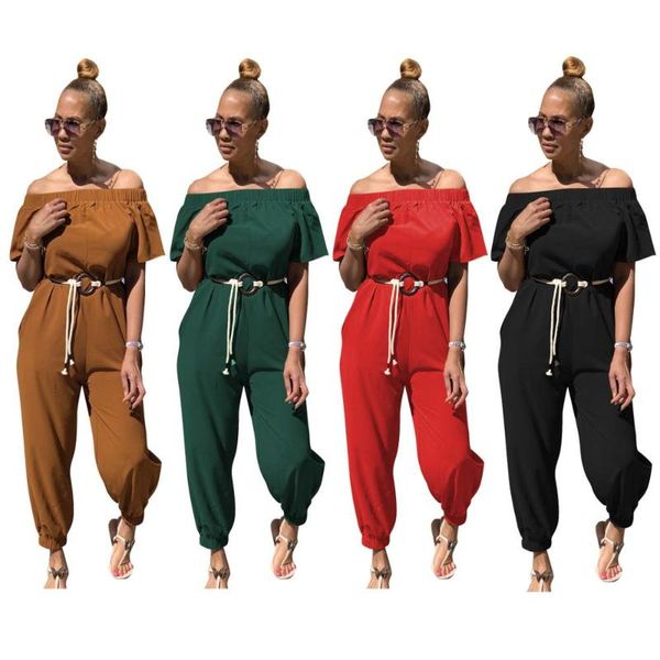 zatna solid color quick-drying cloth shoulder jumpsuit with belt women casual 2 pcs/set short t shirt&pants sports suit romper, Black;white
zatna solid color quick-drying cloth shoulder jumpsuit with belt women casual 2 pcs/set short t shirt&pants sports suit romper, Black;white