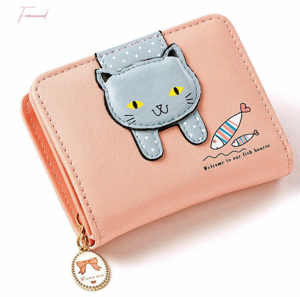 2020 fashion women cute cat wallet small zipper girl designed pu leather coin purse female card holder wallet, Red;black
2020 fashion women cute cat wallet small zipper girl designed pu leather coin purse female card holder wallet, Red;black