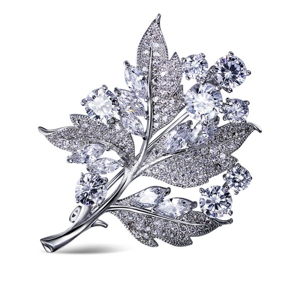 beautiful gorgeous brooches pin sparkly cubic zirconia stones amazing brass leaf wedding accessories for women, Gray
beautiful gorgeous brooches pin sparkly cubic zirconia stones amazing brass leaf wedding accessories for women, Gray