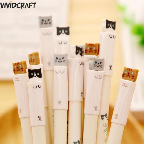 4pcs/set cute cat pens for writting office stylo canetas random learning stationery color supplies animal school i0n7
4pcs/set cute cat pens for writting office stylo canetas random learning stationery color supplies animal school i0n7