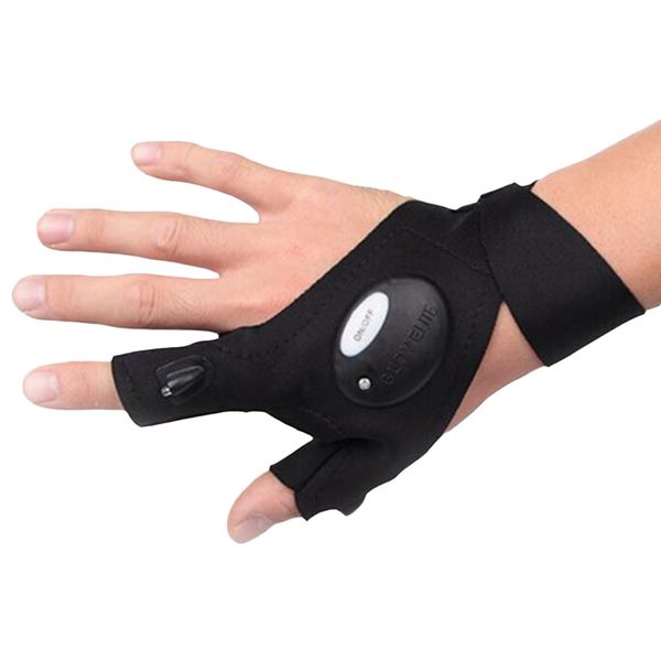 fingerless glove led torch outdoor camping hiking magic strap survival rescue tool light left/right hand practical, Black
fingerless glove led torch outdoor camping hiking magic strap survival rescue tool light left/right hand practical, Black