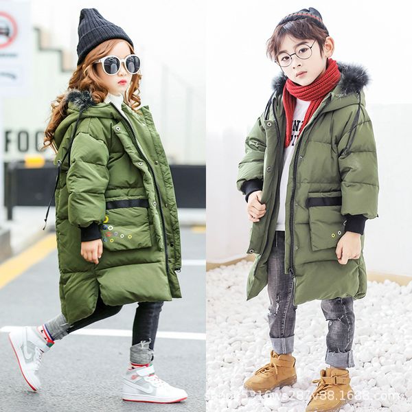 children winter jacket new 2019 fashion girl winter down coat kids warm thick fur collar hooded long coats for teenage 4-12y, Blue;gray
children winter jacket new 2019 fashion girl winter down coat kids warm thick fur collar hooded long coats for teenage 4-12y, Blue;gray