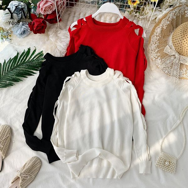 yuoomuoo women crisscross knitted sweater 2019 new casual bandage long sleeve jumper pullover ladies knitwear sweater femme, White;black
yuoomuoo women crisscross knitted sweater 2019 new casual bandage long sleeve jumper pullover ladies knitwear sweater femme, White;black