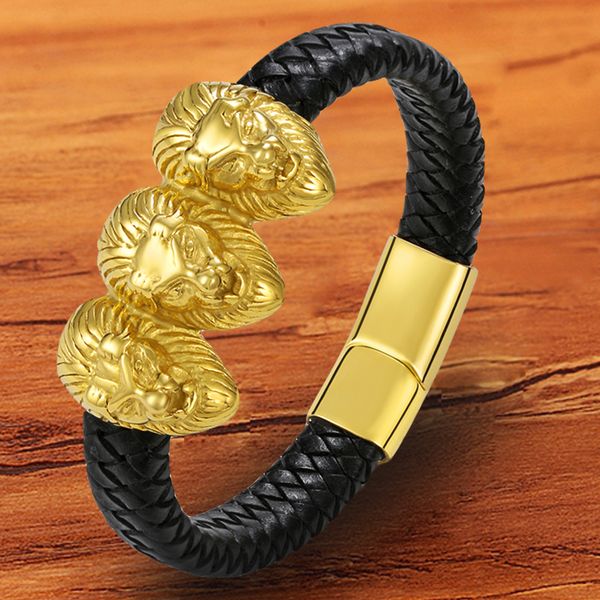 charm rope wholesale accessories braided genuine leather men bracelets lion anymal gold designer woven luxury magnetic buckle, Golden;silver
charm rope wholesale accessories braided genuine leather men bracelets lion anymal gold designer woven luxury magnetic buckle, Golden;silver