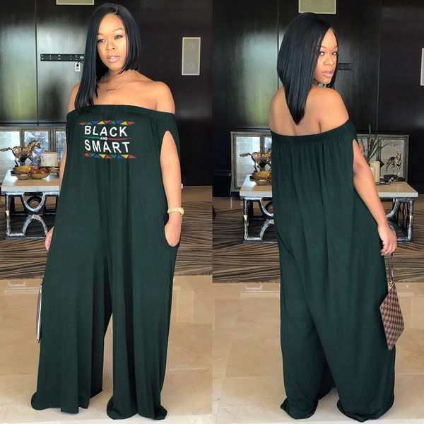 women black smart letter print jumpsuit spring summer 2019 off shoulder rompers long pants jumpsuits loose wide leg pants brand b2141, White
women black smart letter print jumpsuit spring summer 2019 off shoulder rompers long pants jumpsuits loose wide leg pants brand b2141, White