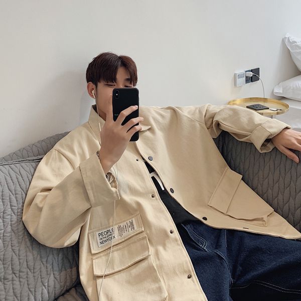 2019 spring new trend jacket with capital letters mens clothing camouflage street style england smart casual turn-down collar, Black;brown
2019 spring new trend jacket with capital letters mens clothing camouflage street style england smart casual turn-down collar, Black;brown