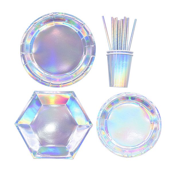 silver laser disposable tableware bling paper plates cups straw wedding decor birthday festival tableware party supplies
silver laser disposable tableware bling paper plates cups straw wedding decor birthday festival tableware party supplies