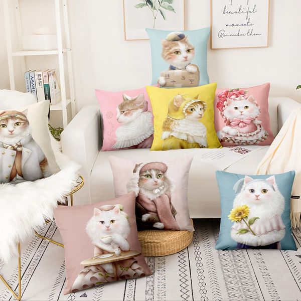 korean cartoon cat printed cushion decorative pillow home pillow decoration almofadas decorativas para sofa throw 45*45cm
korean cartoon cat printed cushion decorative pillow home pillow decoration almofadas decorativas para sofa throw 45*45cm
