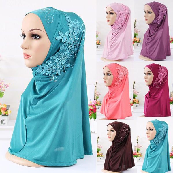 2019 new women's muslim stretch headband cap makeup cap lace solid color headscarf 4.11, Red
2019 new women's muslim stretch headband cap makeup cap lace solid color headscarf 4.11, Red