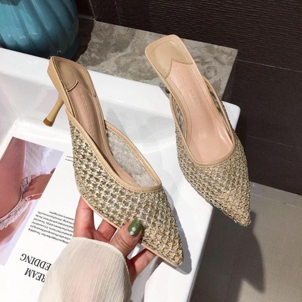 high-heeled shoes lady woman's slippers cover toe low thin heels slides fashion heeled 2020 pointed luxury basic rome fabric pu, Black
high-heeled shoes lady woman's slippers cover toe low thin heels slides fashion heeled 2020 pointed luxury basic rome fabric pu, Black