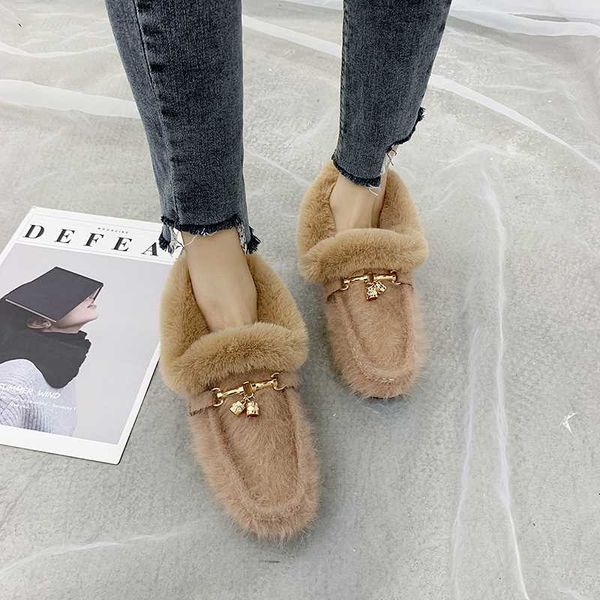 2020 fashion women plush flat shoes metal chain decoration loafers ladies winter keep warm women shoes black khaki
2020 fashion women plush flat shoes metal chain decoration loafers ladies winter keep warm women shoes black khaki