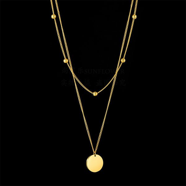 summer new gold double layer chain necklaces for women elegant fashion simple round pendant necklace jewelry accessories schmuck, Silver
summer new gold double layer chain necklaces for women elegant fashion simple round pendant necklace jewelry accessories schmuck, Silver
