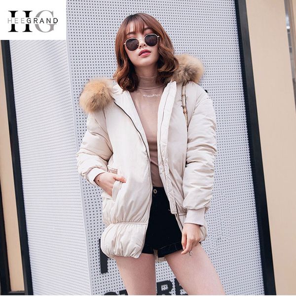 hee grand 2018 winter fur collar parkas women loose jackets sustans snow coats warm thickness feathers hooded outwears wwm1686, Black
hee grand 2018 winter fur collar parkas women loose jackets sustans snow coats warm thickness feathers hooded outwears wwm1686, Black