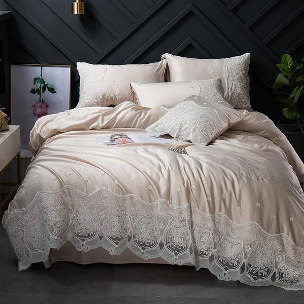 34champagne цвет нежный lace silk комплект постельных принадлежностей king size кровать пододеяльник постельное белье лист наволочки 4
34champagne цвет нежный lace silk комплект постельных принадлежностей king size кровать пододеяльник постельное белье лист наволочки 4