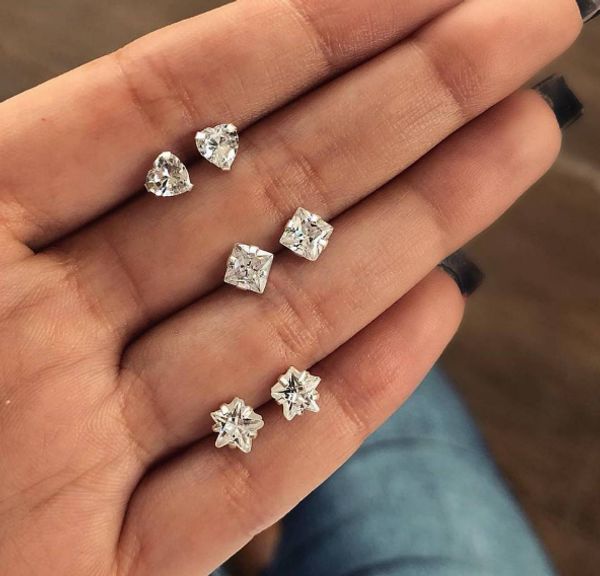 6 pcs/set women fashion simple stars heart square crystal silver earrings set wedding party jewelry accessories, Golden;silver
6 pcs/set women fashion simple stars heart square crystal silver earrings set wedding party jewelry accessories, Golden;silver
