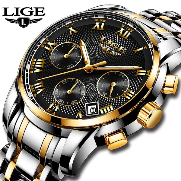 2019 lige new watches men chronograph men sports watches waterproof full steel quartz men's watch relogio masculino, Slivery;brown
2019 lige new watches men chronograph men sports watches waterproof full steel quartz men's watch relogio masculino, Slivery;brown