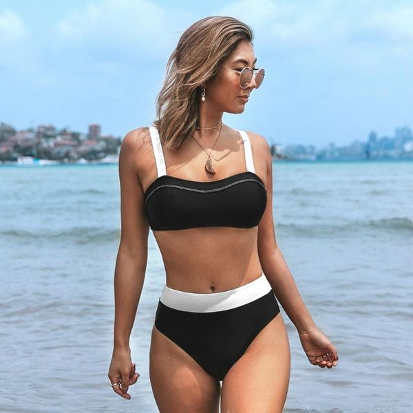 black and white bandeau high waited bikini sets padded swimsuit two pieces swimwear women 2020 beach bathing suits
black and white bandeau high waited bikini sets padded swimsuit two pieces swimwear women 2020 beach bathing suits