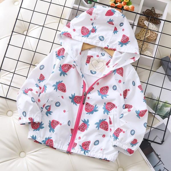 2020 chun children's jacket strawberry printed double layer hooded girls raincoat jacket, Blue;gray
2020 chun children's jacket strawberry printed double layer hooded girls raincoat jacket, Blue;gray