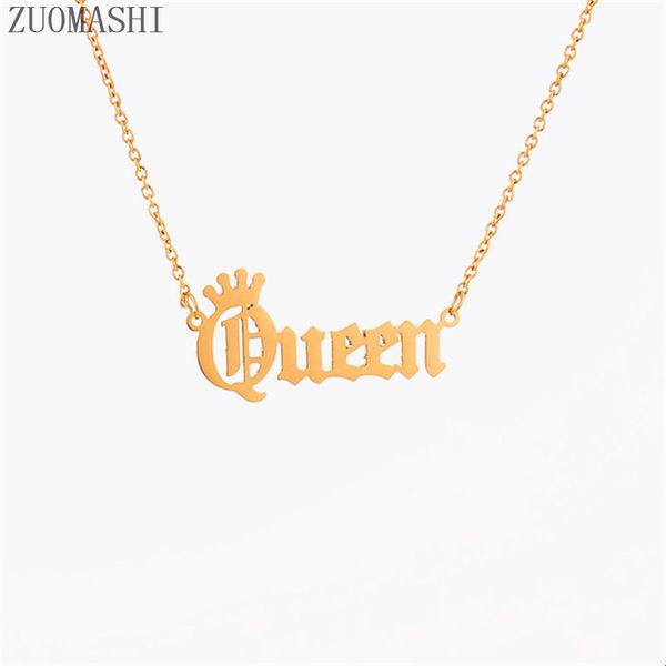 new queen pendant necklace gold-color queen crown chain necklace women fashion jewelry birthday present custom name, Silver
new queen pendant necklace gold-color queen crown chain necklace women fashion jewelry birthday present custom name, Silver