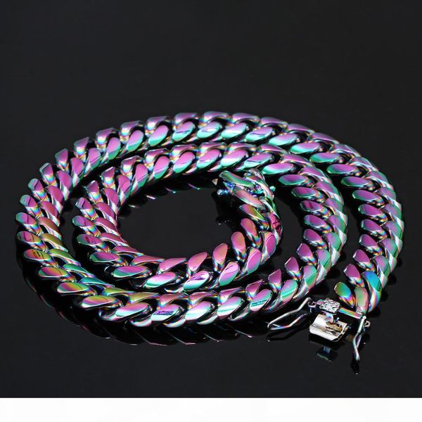 jewelry hip hop colorful men necklace titanium steel jewelry cuban link chains punk miami necklace for night club, Silver
jewelry hip hop colorful men necklace titanium steel jewelry cuban link chains punk miami necklace for night club, Silver