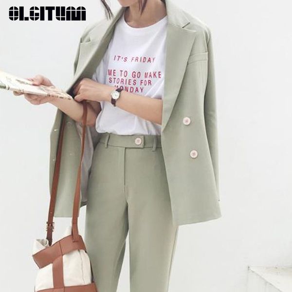 2019 autumn women suits vintage double breasted women pant suit solid notched blazer jacket high waist pant office wear ws168, White
2019 autumn women suits vintage double breasted women pant suit solid notched blazer jacket high waist pant office wear ws168, White
