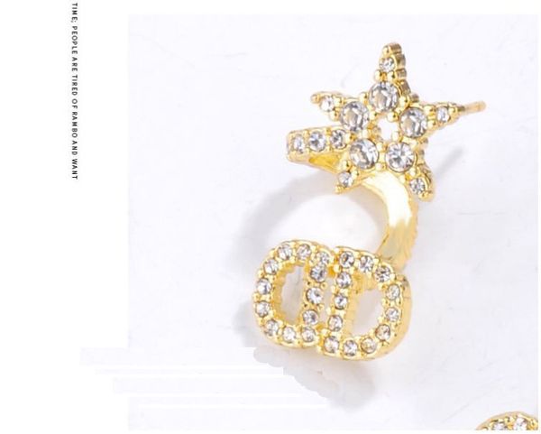 2020 selling golden stars diamond earrings letters fashion temperament elegant ladies jewelry high-end luxury elegant gifts, Silver
2020 selling golden stars diamond earrings letters fashion temperament elegant ladies jewelry high-end luxury elegant gifts, Silver