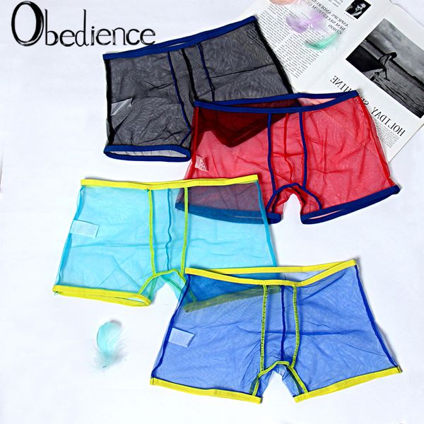 2019 new flash cool fluorescent shorts mesh yarn men's underwear transparent underwear, Black;white
2019 new flash cool fluorescent shorts mesh yarn men's underwear transparent underwear, Black;white