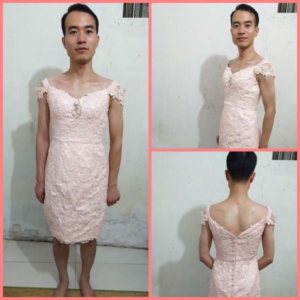 2019 new designer pink tulle short sheath column informal prom dresses off the shoulder v neckline lace appliques prom gowns sale, Black
2019 new designer pink tulle short sheath column informal prom dresses off the shoulder v neckline lace appliques prom gowns sale, Black