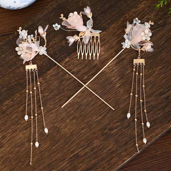 forseven new delicate pink flower crystal pearls hairpins hair fork hair combs jewelry sets for chinese wedding bride noiva, Silver
forseven new delicate pink flower crystal pearls hairpins hair fork hair combs jewelry sets for chinese wedding bride noiva, Silver