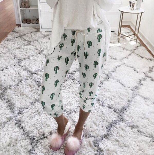 ladies high waist elastic waist cactus printes pants 2019 summer female drawstring casual loose stretchy long pants new trousers, Black;white
ladies high waist elastic waist cactus printes pants 2019 summer female drawstring casual loose stretchy long pants new trousers, Black;white