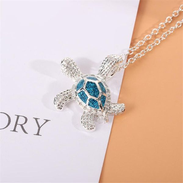 cute animal turtle pendant necklace for women bright colors blue opals tortoise chain necklaces sea fashion jewelry gift, Silver
cute animal turtle pendant necklace for women bright colors blue opals tortoise chain necklaces sea fashion jewelry gift, Silver