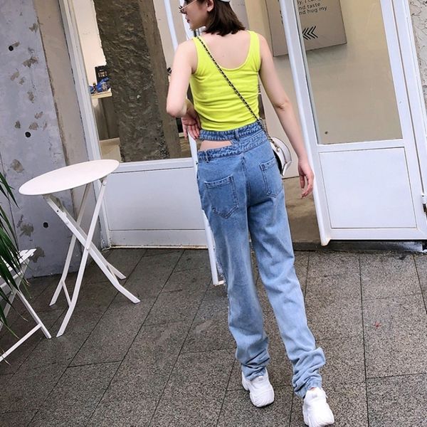 2020 new summer hole ripped frayed jeans woman hip hop casual harem trousers fashion streetwear high waist denim pants female, Blue
2020 new summer hole ripped frayed jeans woman hip hop casual harem trousers fashion streetwear high waist denim pants female, Blue