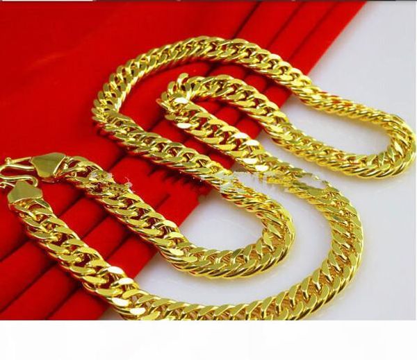 wholesale-78g burly men's 24k solid yellow gold gf thick necklace chain 23.6" 8mm wide, Silver
wholesale-78g burly men's 24k solid yellow gold gf thick necklace chain 23.6" 8mm wide, Silver