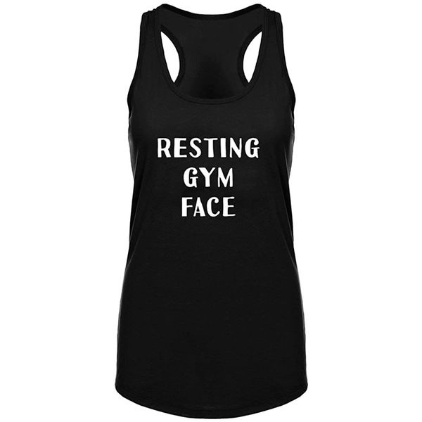 women's resting gym face muscle fitness funny workout racerback tank summer funny letter print tank top, White
women's resting gym face muscle fitness funny workout racerback tank summer funny letter print tank top, White