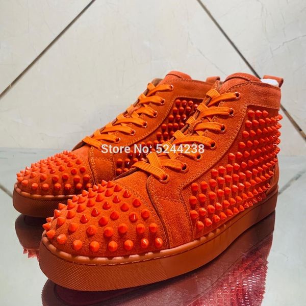 high handmade orange suede leather rivets whole party prom men loafers red bottom sports runner shoes leather casual loafers, Black
high handmade orange suede leather rivets whole party prom men loafers red bottom sports runner shoes leather casual loafers, Black