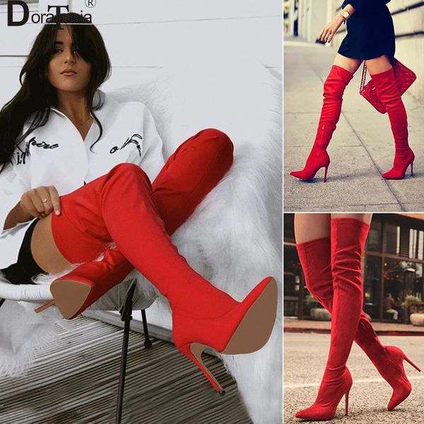 doratasia brand 31-43 red women over the knee thigh high boots ladies western high heels knight boots pointed toe shoes woman, Black
doratasia brand 31-43 red women over the knee thigh high boots ladies western high heels knight boots pointed toe shoes woman, Black