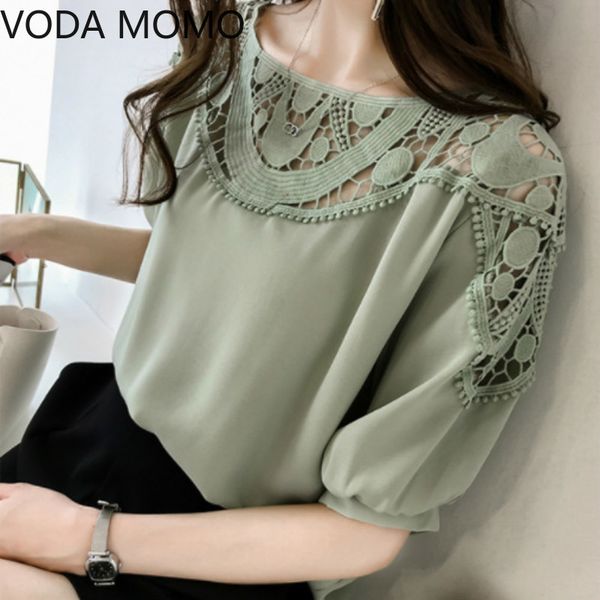 summer short sleeve lace hollow out women's shirt blouse for women blusas womens and blouses chiffon shirts plus size, White
summer short sleeve lace hollow out women's shirt blouse for women blusas womens and blouses chiffon shirts plus size, White