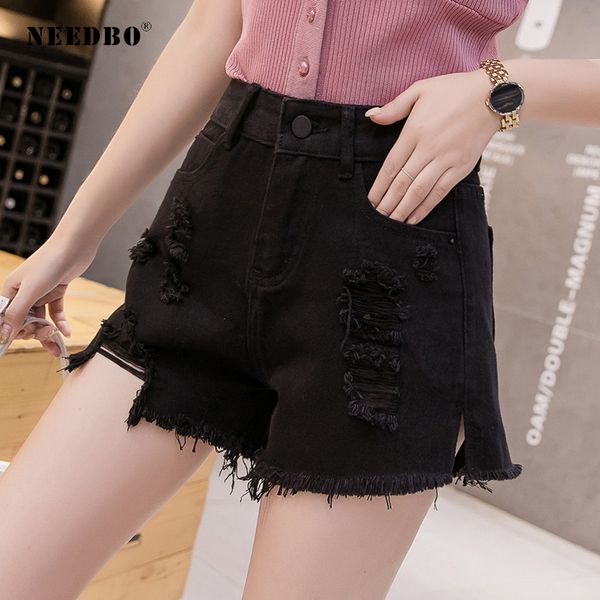 needbo denim shorts high waist women loose female casual ladies summer shorts for women jean vintage, White;black
needbo denim shorts high waist women loose female casual ladies summer shorts for women jean vintage, White;black