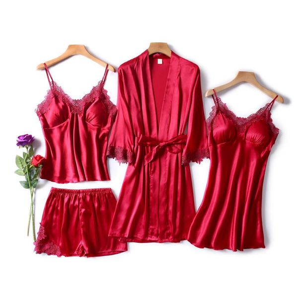 lingerie women rayon kimono bathrobe bride bridesmaid wedding robe set lace trim sleepwear casual home clothes nightwear, Black;red
lingerie women rayon kimono bathrobe bride bridesmaid wedding robe set lace trim sleepwear casual home clothes nightwear, Black;red