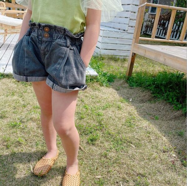 2020 new arrival girls denim shorts summer girls shorts 2-8 years qa610, Black