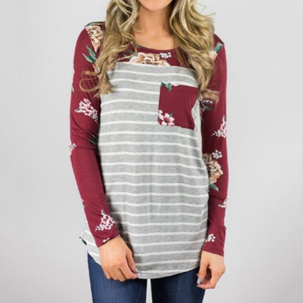 spring autumn t shirt 2018 striped patchwork long sleeve tee shirt women casual t-shirt female floral print tunic sj101v, White
spring autumn t shirt 2018 striped patchwork long sleeve tee shirt women casual t-shirt female floral print tunic sj101v, White