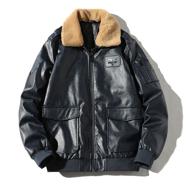 2019winter new i european and american lamb fur collar leather jacket plus cotton thick warm pu leather men, Black
2019winter new i european and american lamb fur collar leather jacket plus cotton thick warm pu leather men, Black