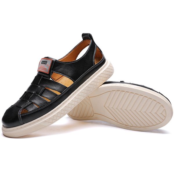 summer layer leather board breathable sandals mans footwear men's sandals crocuses for men scarpe uomo tenis masculino, Black
summer layer leather board breathable sandals mans footwear men's sandals crocuses for men scarpe uomo tenis masculino, Black