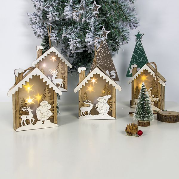 13*14.5cm table decor wood house christmas tree ornaments for home luminous cabins gift creative xmas decorations 2020 new year
13*14.5cm table decor wood house christmas tree ornaments for home luminous cabins gift creative xmas decorations 2020 new year