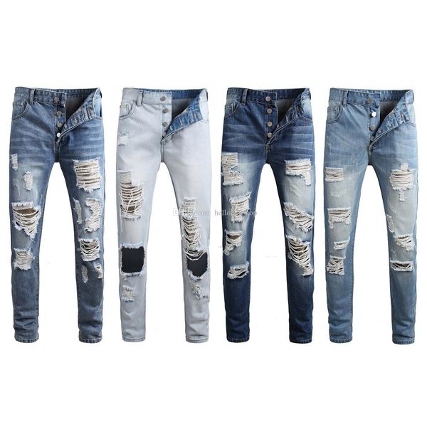 retro personality straight designer blue jeans hole streets distrressed biker trousers pants casual
retro personality straight designer blue jeans hole streets distrressed biker trousers pants casual